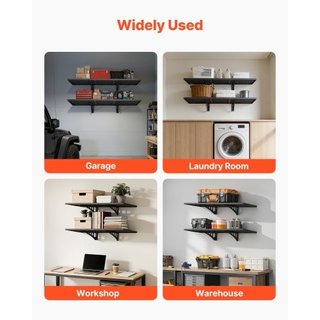 Estantería de garaje de pared de 2 niveles de alta