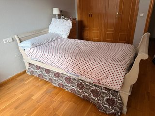 Cama nido con escritorio madera