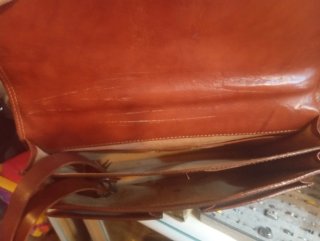 Borsa da lavoro in pelle marrone