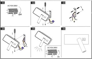 Lámpara de pared LED giratoria dormitorio