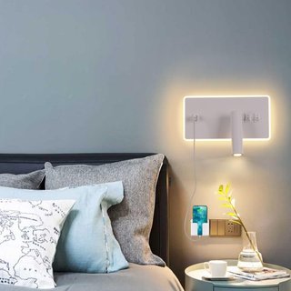 Lámpara de pared LED giratoria dormitorio
