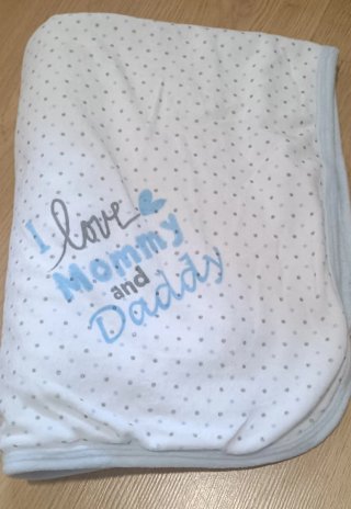 Mantita cuna I love Mommy and Daddy