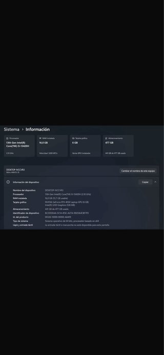 Portátil Acer NV15 Negro