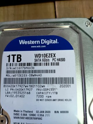 HDD WD Blue 1TB SATA 7200rpm