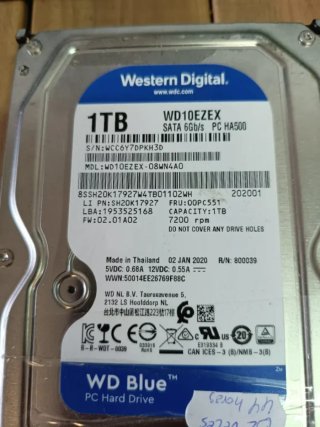 HDD WD Blue 1TB SATA 7200rpm