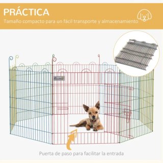 Parco per animali metallico multicolore
