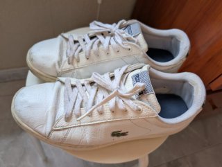 Lote 3 pares zapatillas: Lacoste, NB, Puma