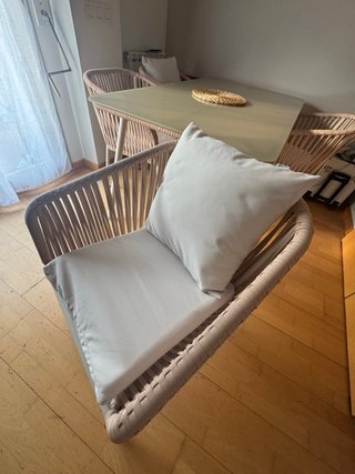 Pack Sillas Comedor Beige/Blanco