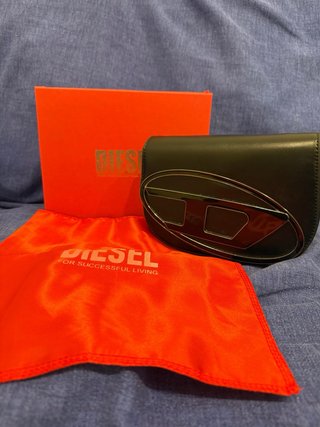Borsa Diesel nera con logo D
