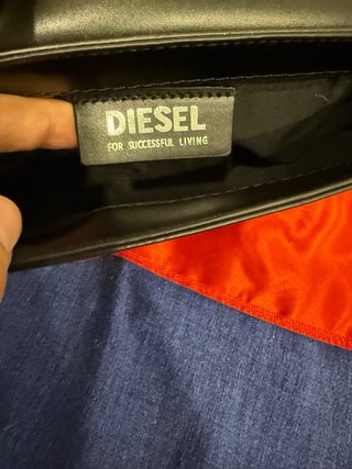 Borsa Diesel nera con logo D