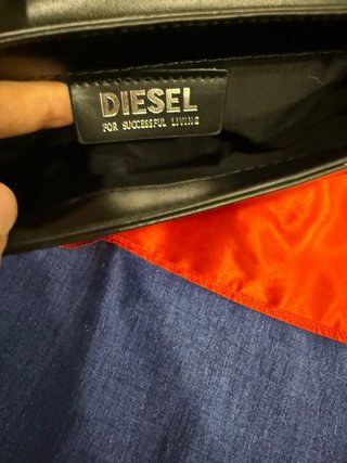 Borsa Diesel nera con logo D