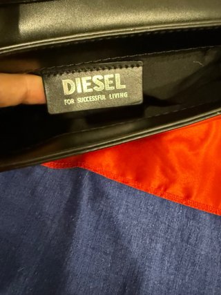 Borsa Diesel nera con logo D