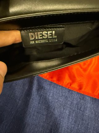 Borsa Diesel nera con logo D