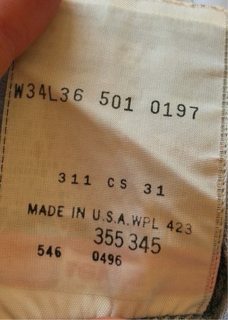 Jeans Levi's 501 Vintage W34