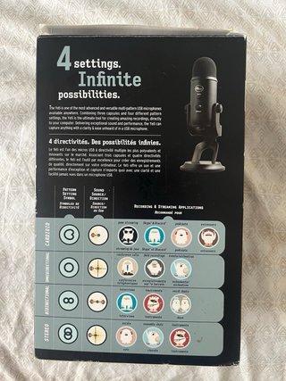 Micrófono Blue Yeti Blackout USB