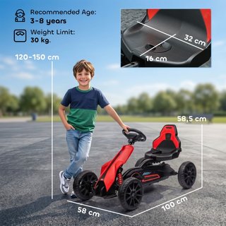 Kart a pedales para niños de 3 a 8 años con asient
