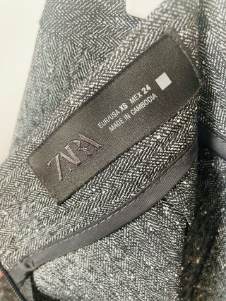 Falda tubo larga Zara gris