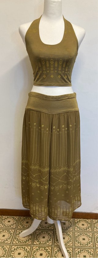 Completo vintage gonna pantalone e top