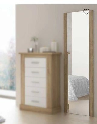 Espejo de pared madera y cristal. pago efectivo