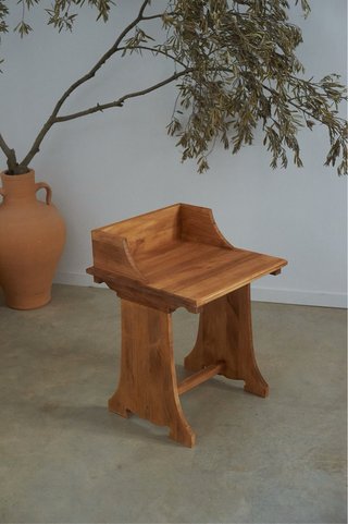 Silla de madera estilo rústico iglesia artesanal