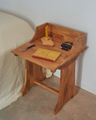 Silla de madera estilo rústico iglesia artesanal