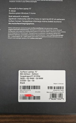 SURFACE LAPTOP 15” X2 ELITE  16GB RAM 512GB NUEVO