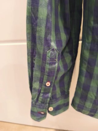 Camisa cuadros azul y verde