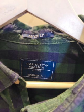 Camisa cuadros azul y verde