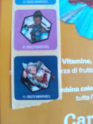 Set 6 adesivi Marvel Carrefour 2023