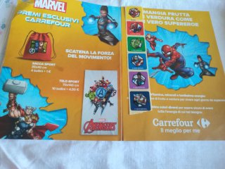 Set 6 adesivi Marvel Carrefour 2023