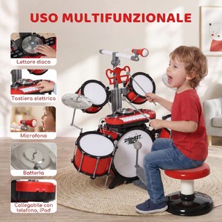 Conjunto de Batería para Niños con Instrumentos Mu