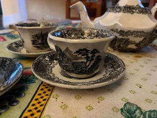 Tetera y 3 tazas La Cartuja