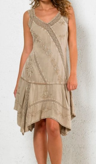 Vestido Coline encaje beige Talla XXXL