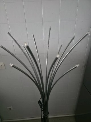 Lámpara Pie LED Moderna Cromada Táctil
