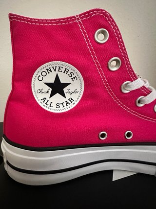 Zapatillas Converse plataforma rosa