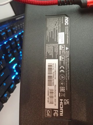 Pantalla Gaming AOC 240Hz 0.5Ms