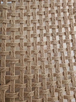 Sillas de comedor de teca tejidas (4 unidades)
