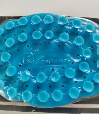 Portasapone a ventosa azzurro