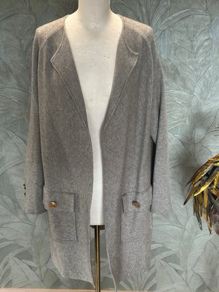 Chaqueta gris abierta