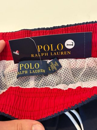 Costume da bagno Polo Ralph Lauren blu/rosso