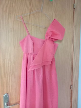 Vestido largo rosa/rojo
