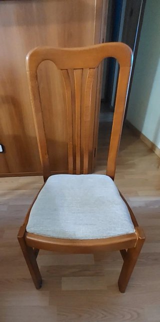 Mesa comedor extensible + 6 sillas madera