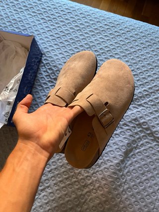 Birkenstock Boston Talla 43 Beige Nuevas