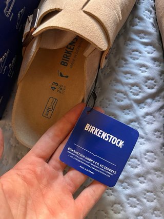 Birkenstock Boston Talla 43 Beige Nuevas