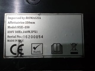 Cortadora Fiambre Beckers SXE-250 Repara