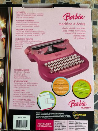 Máquina de escribir Barbie