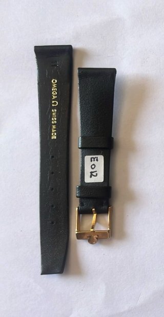 Correa Omega 18mm hebilla chapada en oro N.O.S.