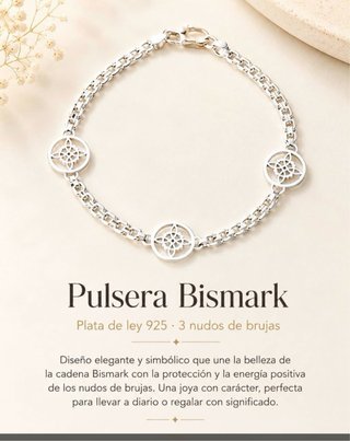 Pulsera Bismark Plata de Ley 925