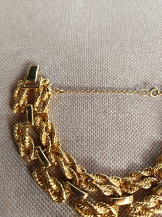 Conjunto collar y pulsera dorados tapado en oro 18