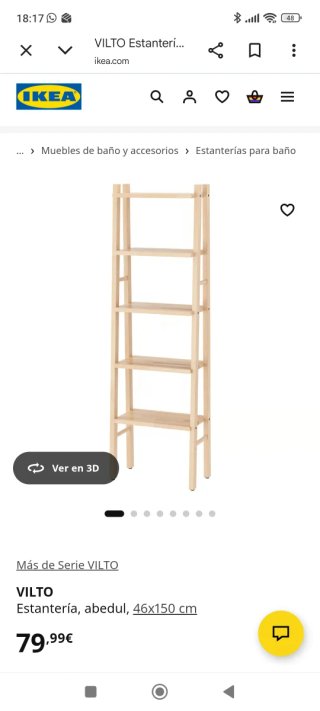 Estantería Escalera Madera Ikea Vilto